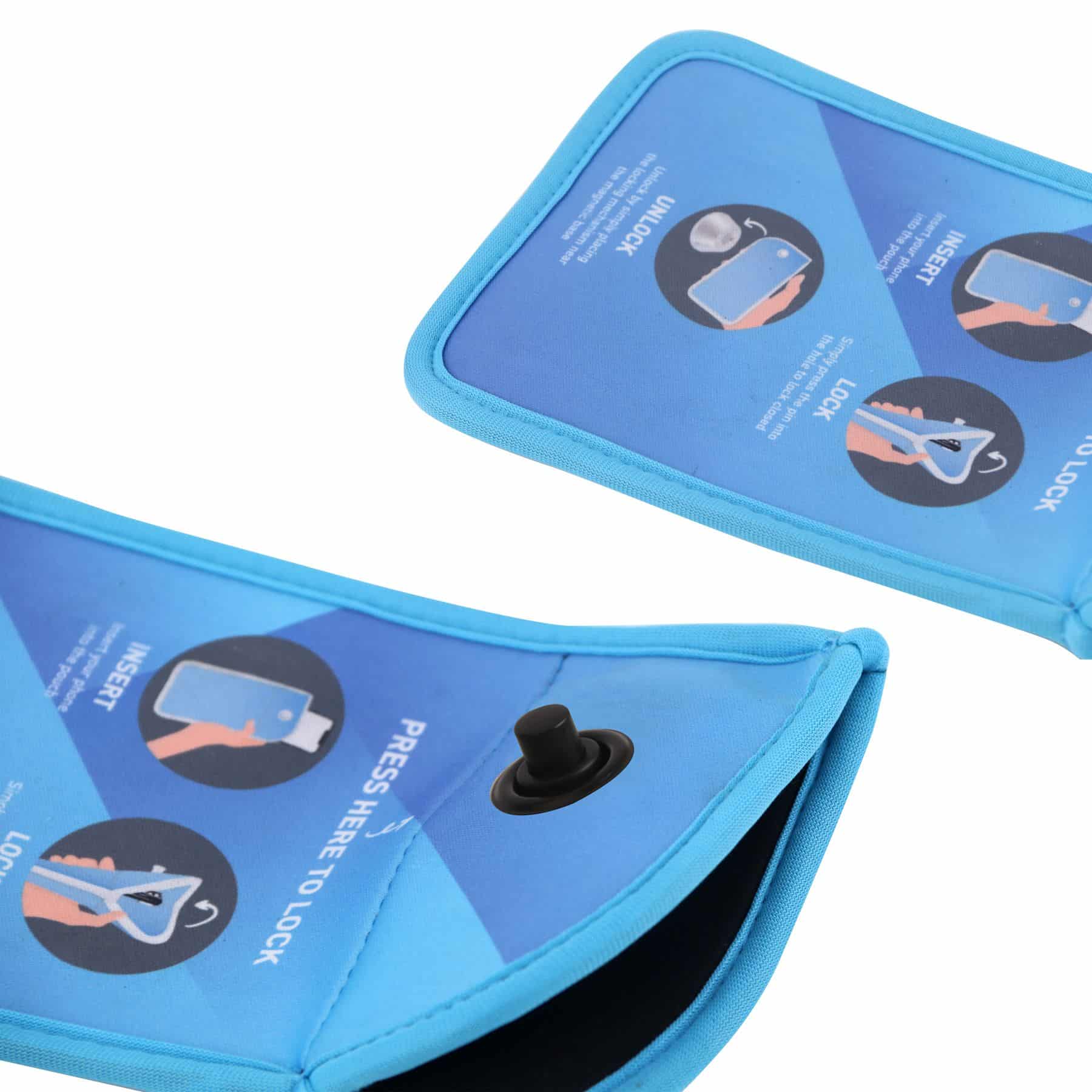 PhoneLocker® light blue pouch